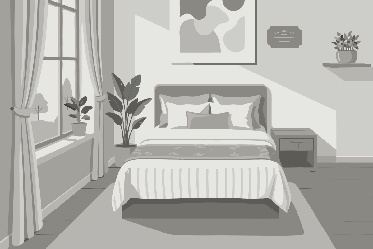 Dreibettzimmer mit eigenem Bad